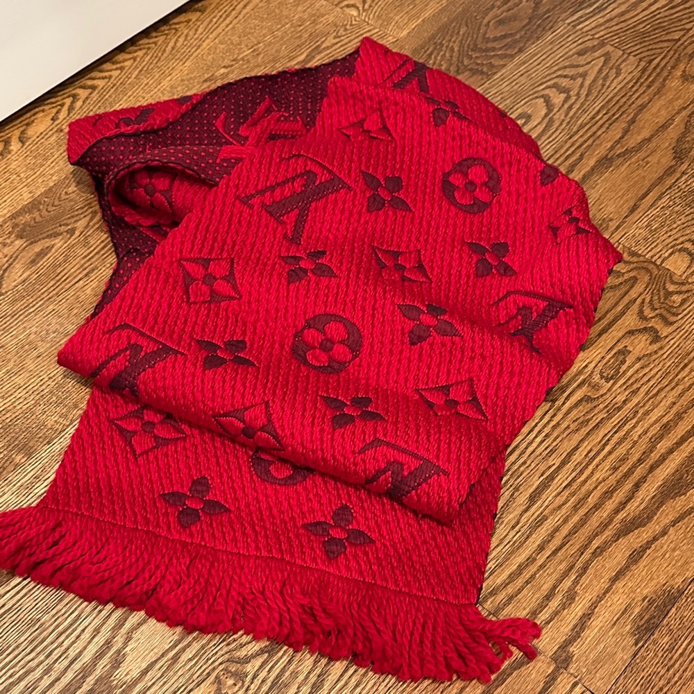 Louis Vuitton Red Monogram Scarf